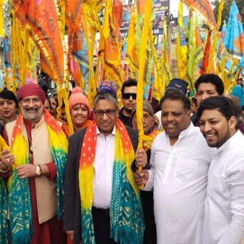 Shri Shyam Nishan Yatra Flagged Off in Rohtak with Participation of Over 3100 Devotees