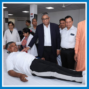 In memory of Late Shri Vikram Prasad Jain, a Homeopathic Treatment Camp for Persons with Disabilities and a Mammography Cancer Screening Camp was organized.