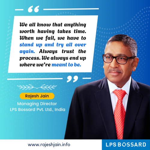 We all know that anything worth having takes time. When we fail, we have to stand up and try all over again. Always trust the process. We always end up where we're meant to be.